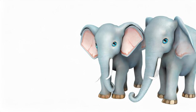 bebê elefante bonito 3D