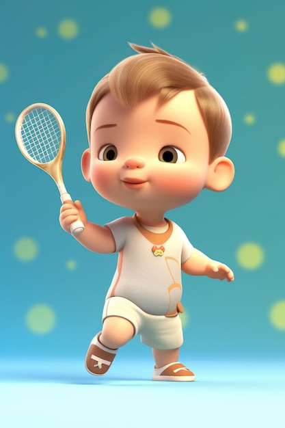 Bebé es el nombre bebé en la raqueta