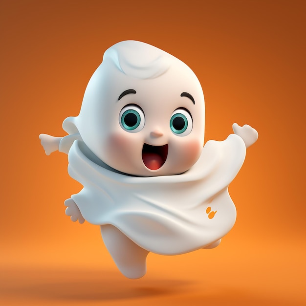 El bebé fantasma feliz en 3D