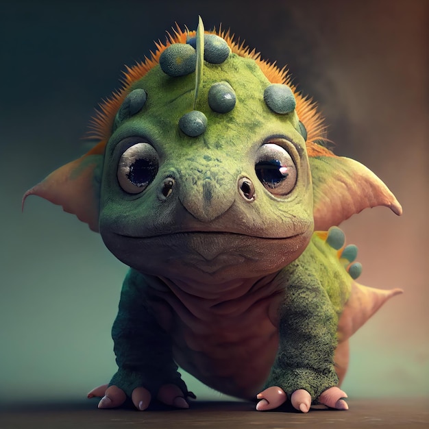 Bebê fofo Dino Generative AI