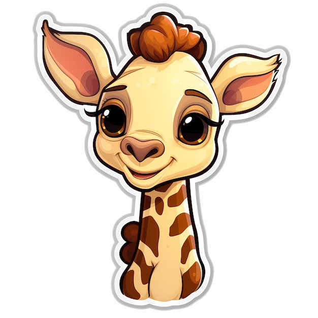 bebê fofo girafa
