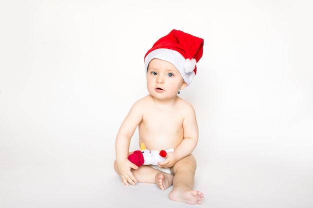 bebe con gorro de santa