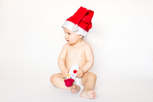 bebe con gorro de santa