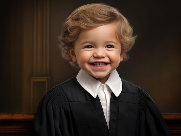 bebé sonriente divertido como abogado