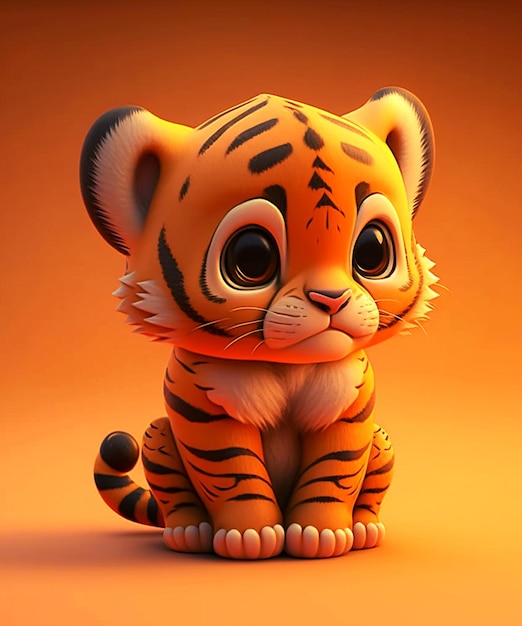 Modelo 3d De Tigre Fofo Realista PNG , Animal, Floresta, Bochechas Fofas  Imagem PNG e PSD Para Download Gratuito