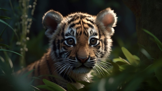 bebe tigre de la selva