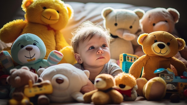 Un bebé tranquilo durmiendo en la cuna