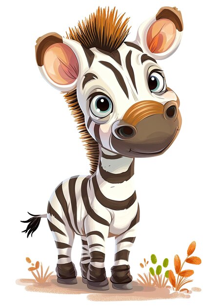 Bebê Zebra retrato bonito desenho animado fundo branco ar 57 v 6 ID de trabalho a4caf8a1e34c4d2580b43fc2aaa15fa5