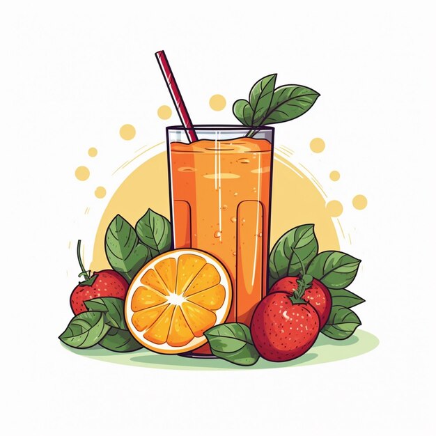 beber jugo de vector líquido fresco aislado de frutas de naranja bebida saludable ilustración de alimentos