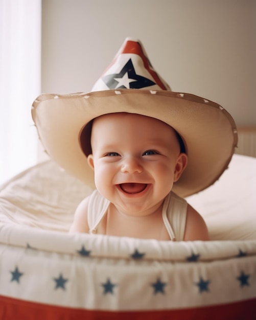 Bebés vestidos de país para celebrar el día de la independencia IA generativa