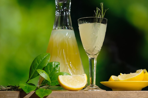 Bebida alcoólica de limão limoncello