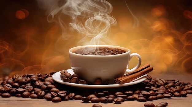 Bebida de café aromática energética y café