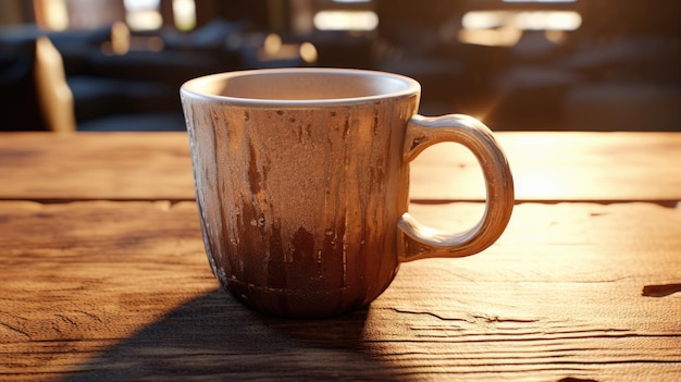 Foto bebida de café caliente en una taza imagen generada por ia