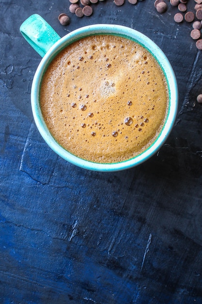 bebida de café y grano de café