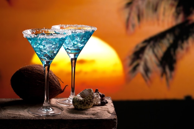 Foto bebida coctel azul