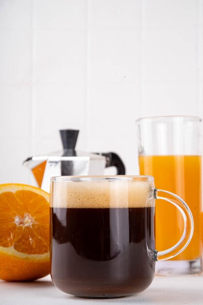 Foto bebida de café de verão capuorange