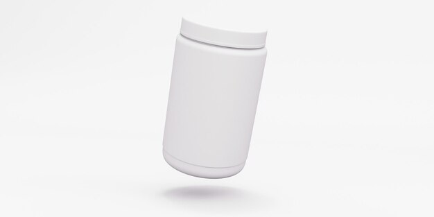 Bebida energética de proteínas renderização 3D