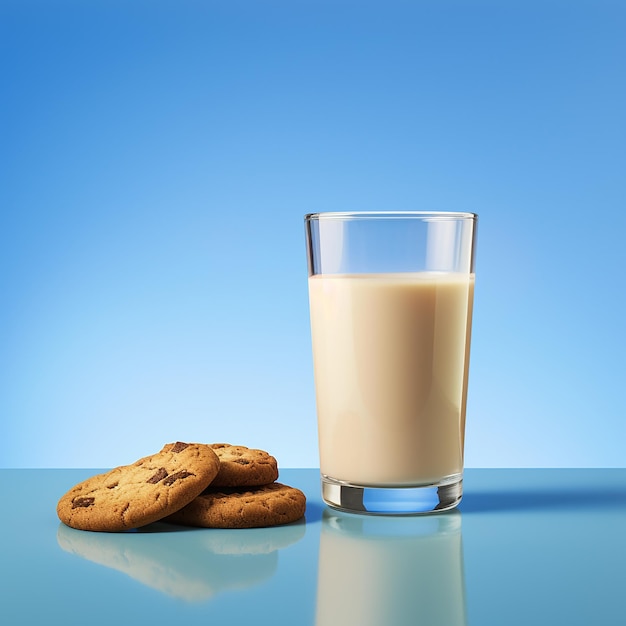 una bebida de galleta suave en un fondo sólido