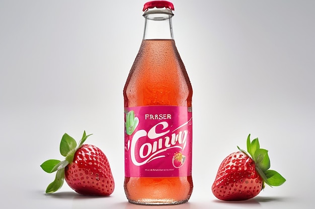 Foto bebida gaseosa de la marca fraser y neave con sabor a fresa