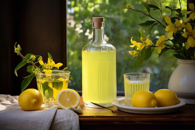 Bebida italiana caseira de Limoncello