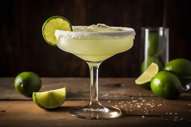 La bebida mexicana Margarita mezclada perfecta