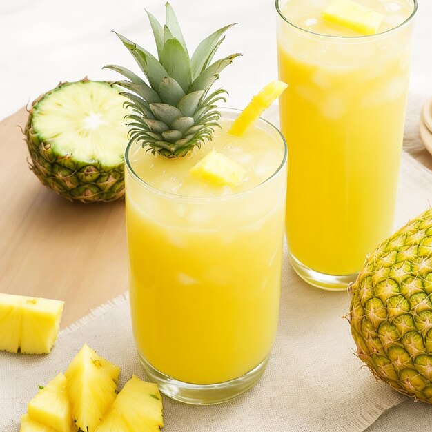 Bebida de piña fresca