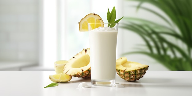 bebida de piña fresca