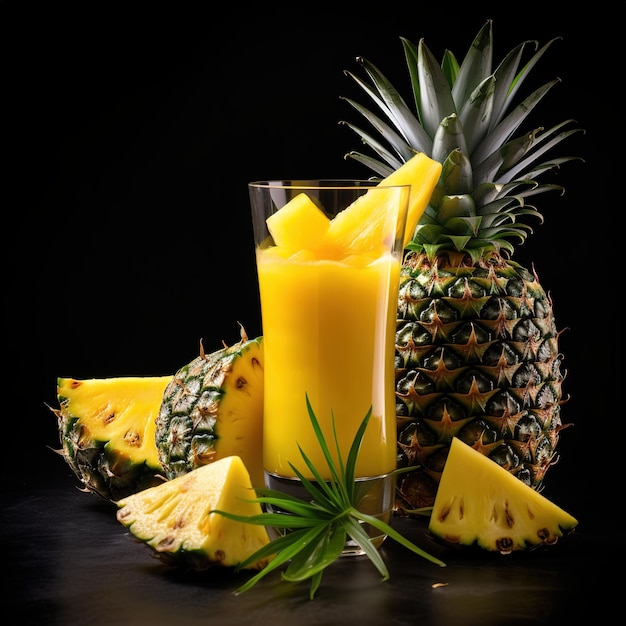 bebida de piña fresca