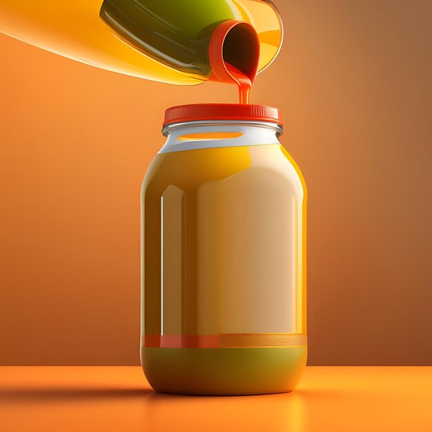 La bebida se vierte en botellas de plástico para la producción de jugo.