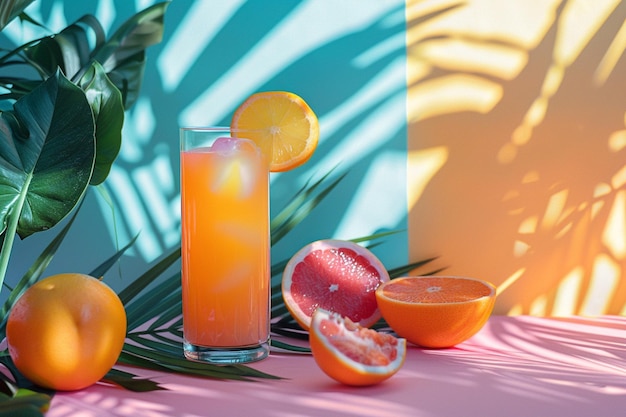 Foto bebidas en la piscina generado por la ia de verano