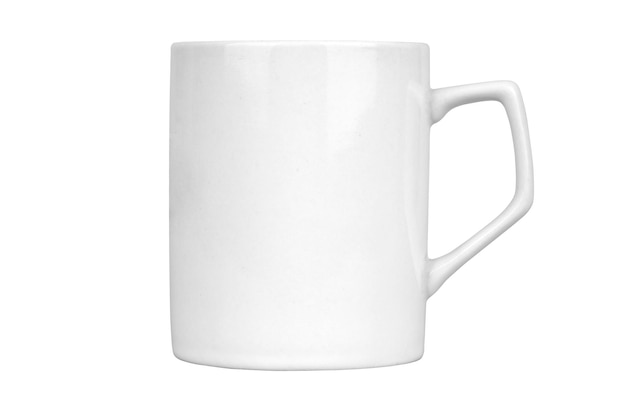 Becher für Tee oder Kaffee isoliert auf weißem Hintergrund