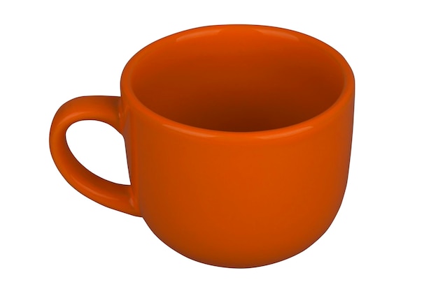 Becher für Tee oder Kaffee isoliert auf weißem Hintergrund
