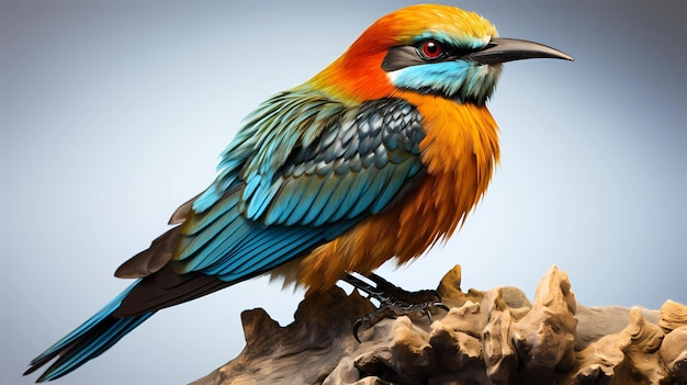 Beeeater arcoiris Fondo blanco