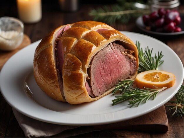 Foto beef wellington como criação do advento