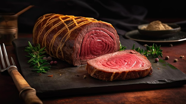 Beef Wellington um prato de bife de origem inglesa feito de bife de filé