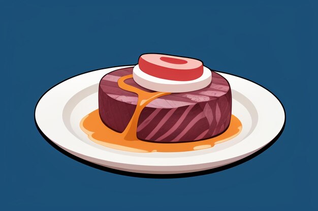 Foto beef western food ui icon game prop design gourmet steak style 3d c4d cartoon rendering element