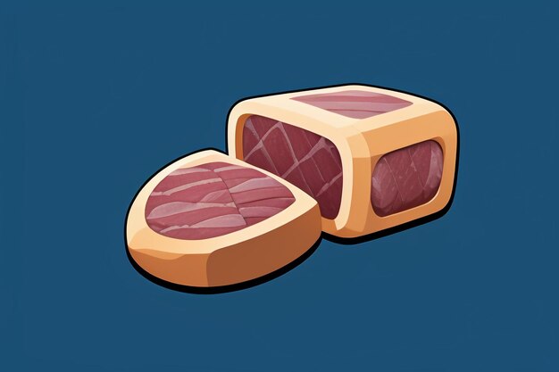 Beef western food UI icon game prop design gourmet steak style 3D c4d elemento de renderização de desenho animado