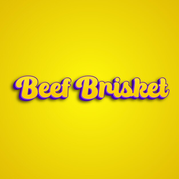 Foto beefbrisket typografie 3d-design gelb rosa weiß hintergrundfoto jpg