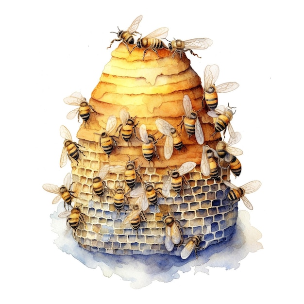 Foto beehive-illustration