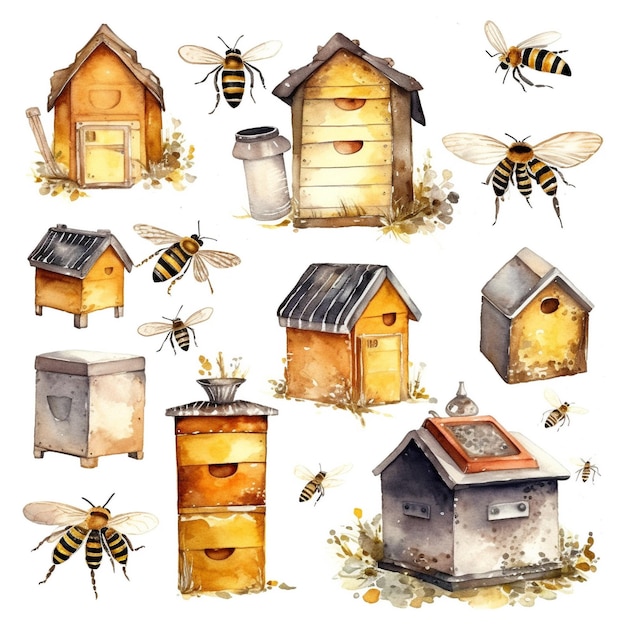 Foto beehive-illustration