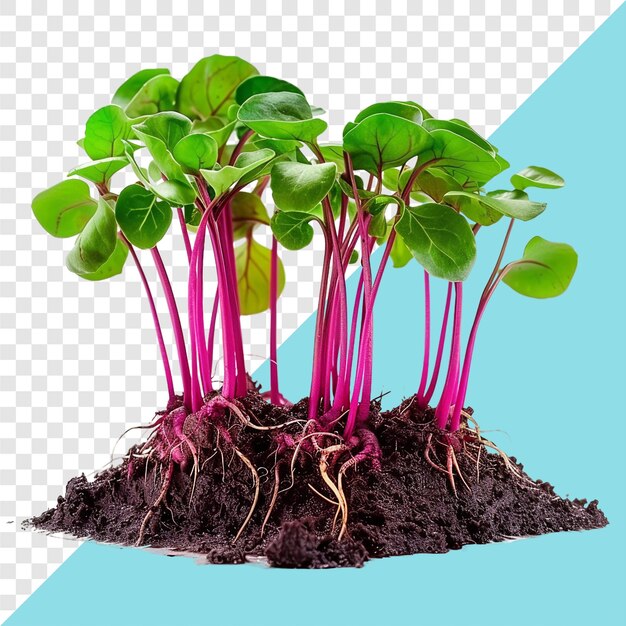 Beetroot Sprouts fundo transparente imagem isolada geradora de IA