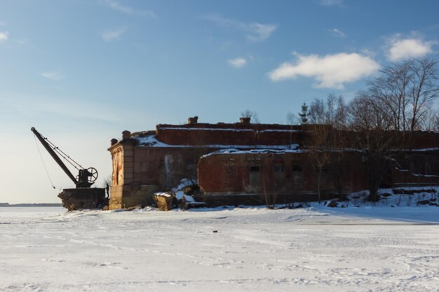 Befestigungen von Fort Zverev im Winter