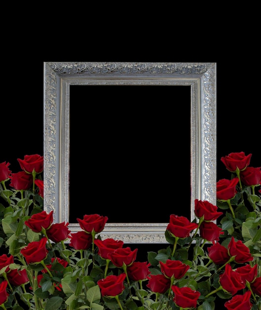 Begräbnis-Einladung mit roten Rosen kann auch als Banner verwendet werden