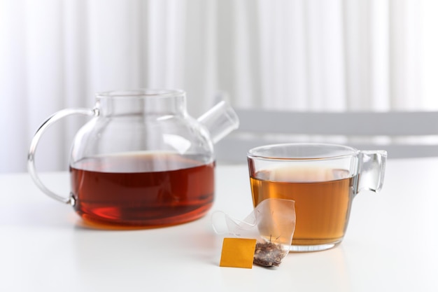 Begriff des kaltzeitlichen Getränks oder des heißen Getränks Tee