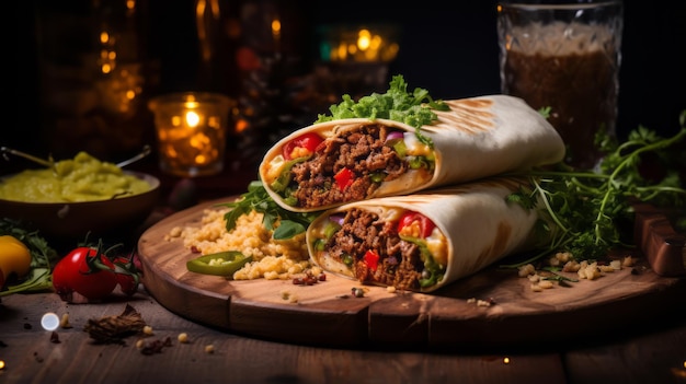 Bei einem Burrito war die Tortilla fest eingewickelt und die Füllung lief heraus