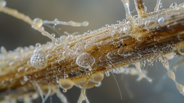 Foto bei hoher vergrößerung kann man sehen, dass einzelne hyphen eine texturoberfläche haben, die einer miniatur ähnelt