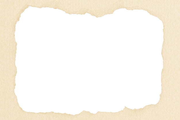Beige zerrissenes PNG-Papierrahmen durchsichtiger Hintergrund