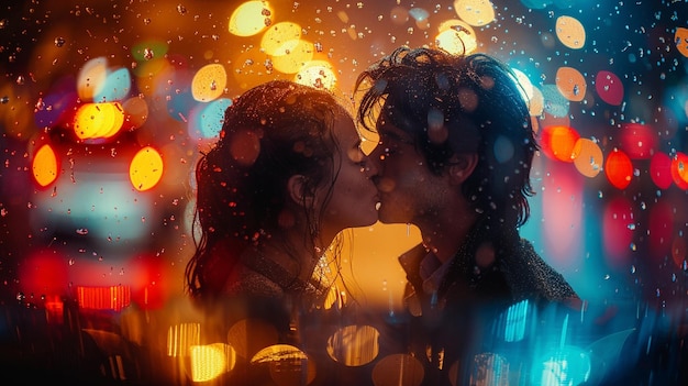 Foto beijo da meia-noite imagens românticas de casais compartilhando papel de parede