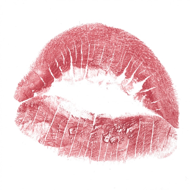 Foto beijo vermelho isolado