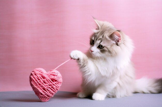 Foto beijos de bigode e abraços de gatinho adorável dia dos namorados